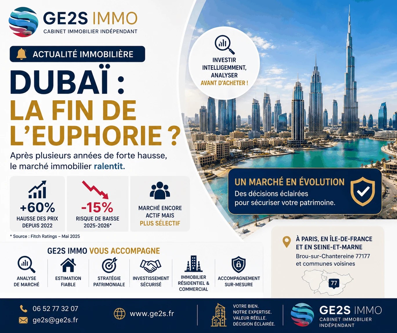 Marché en retournement : les leçons utiles pour un investisseur immobilier — GE2S IMMO