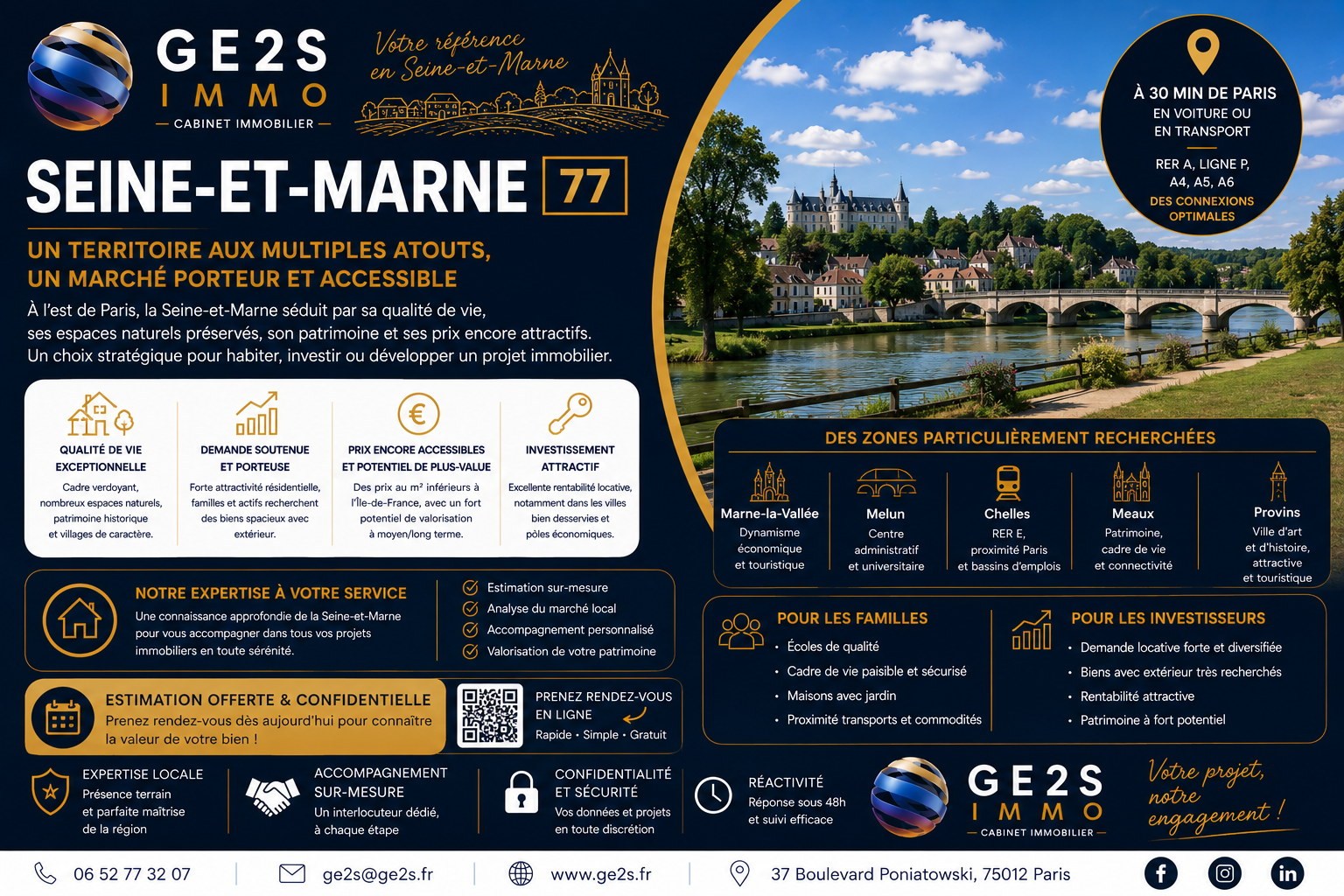 Seine-et-Marne — visuel secteur GE2S IMMO